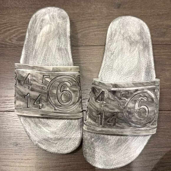 MM6 Gray Slide Sandals - Picture 1 of 11